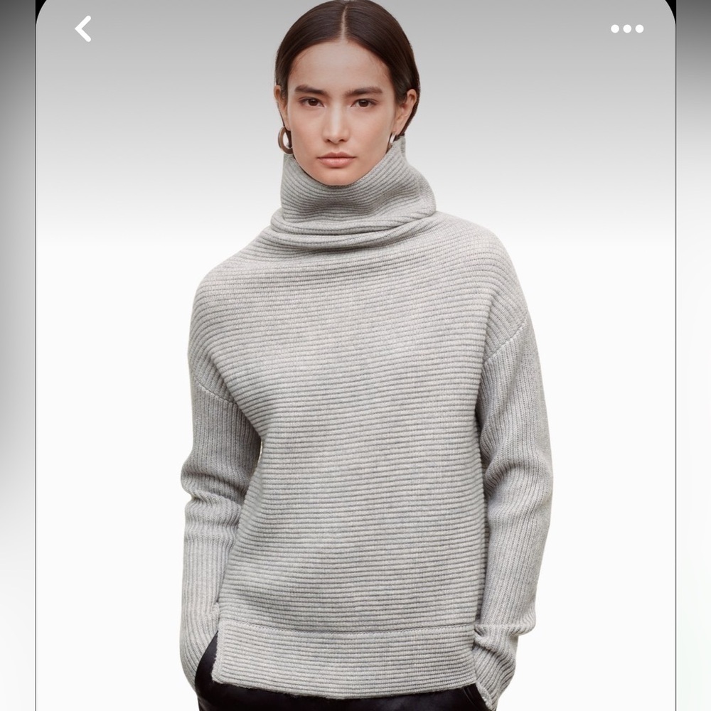 Babaton Mika sweater Heathered light grey wool/cashmere blend size XS